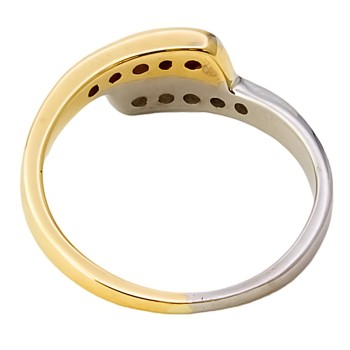 9ct gold Diamond crossover Ring size N